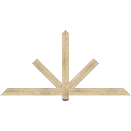 Ekena Millwork Kennewick Rough Sawn Timber Gable Bracket, Douglas Fir, 72"W x 36"H x 2"D x 4"F, 12/12 Pitch GBW072X36X0204KEN00RDF